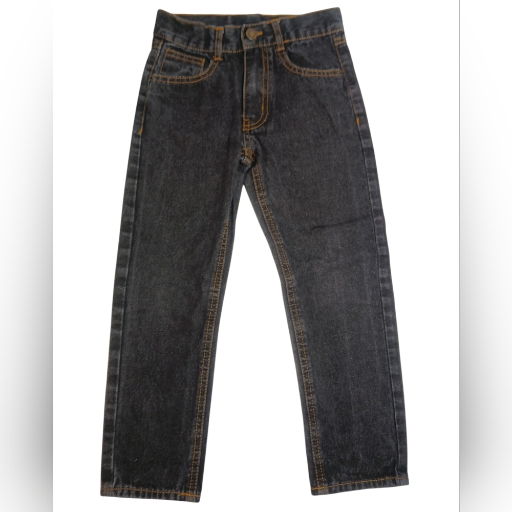 American Hawk Black Dark Wash Cotton Jeans Size 5/6 Boys